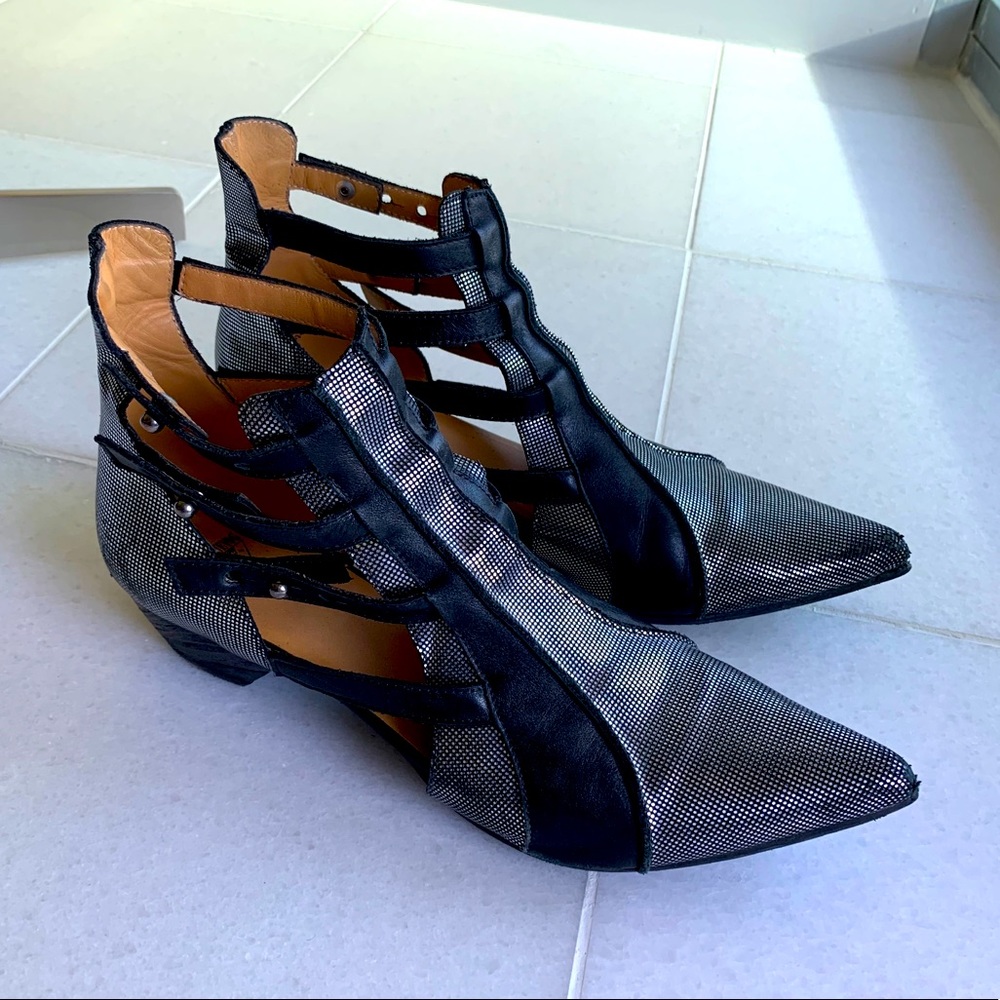 John Fleuvog ankle cage booties